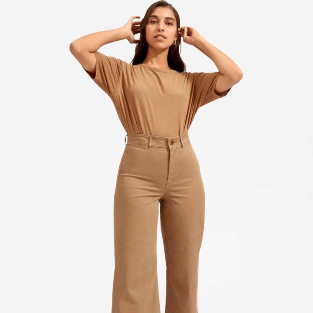 Everlane NWT The Lightweight Wide-Leg Crop Chino